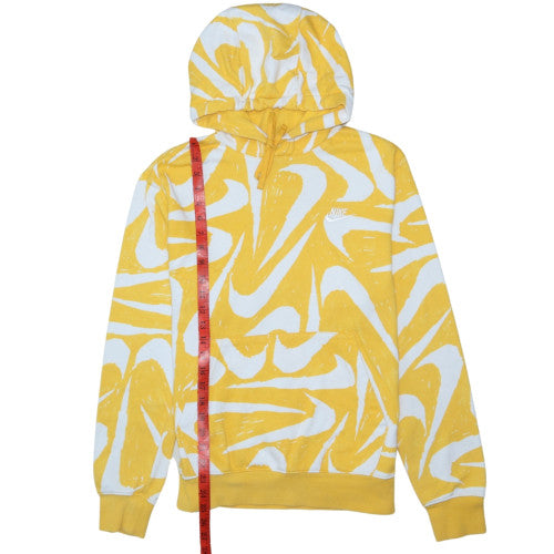 Nike Men Yellow Graphic Print Pullover Hoodie Size S