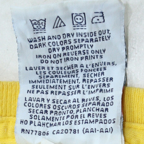 Tommy Jeans Men's Yellow Hilfiger Denim Cotton T-Shirt Size L