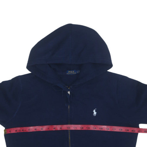 Ralph Lauren Men's Blue Full Zip Hoodie L Regular Fit Cotton Blend