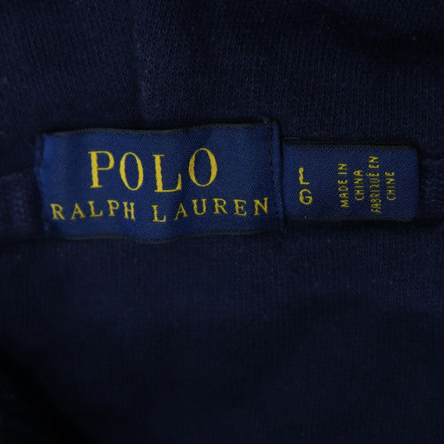Ralph Lauren Men's Blue Full Zip Hoodie L Regular Fit Cotton Blend