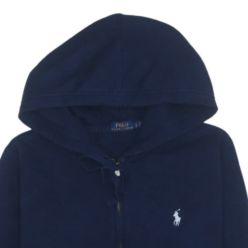 Ralph Lauren Men's Blue Full Zip Hoodie L Regular Fit Cotton Blend