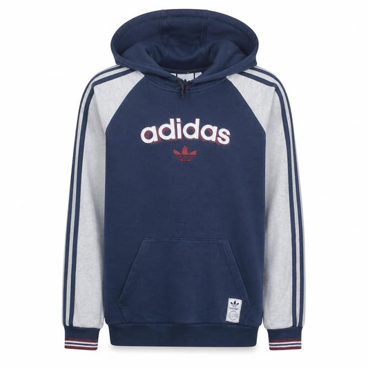 Adidas Men's Blue Pullover Hoodie S Regular Fit Sports Fleece