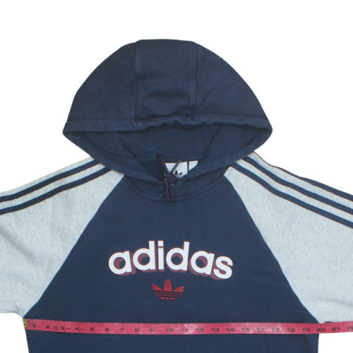 Adidas Men's Blue Pullover Hoodie S Regular Fit Sports Fleece