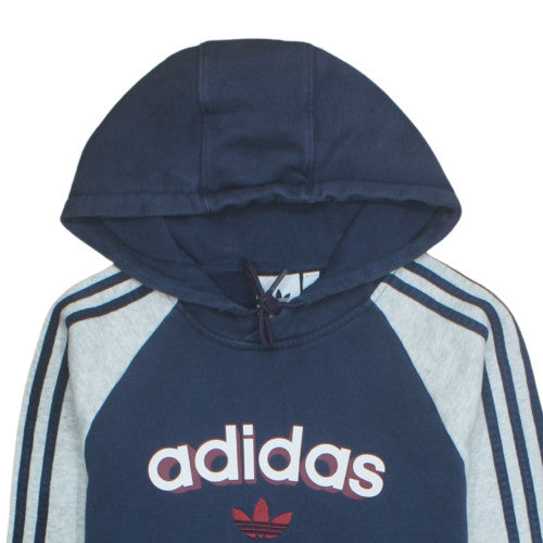 Adidas Men's Blue Pullover Hoodie S Regular Fit Sports Fleece
