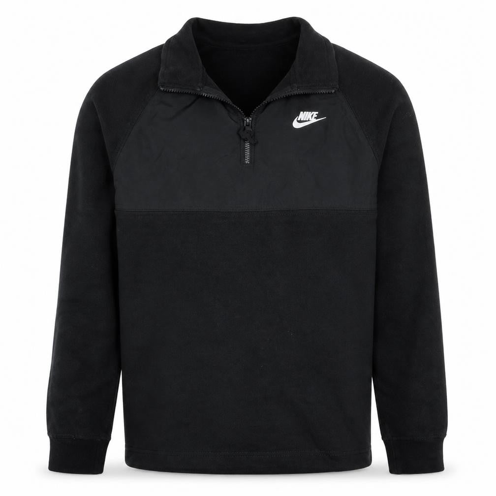 Nike Men's Black Half Zip Fleece Sweatshirt Size S Sports Style