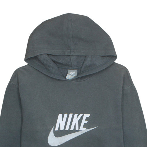 Nike Teens Grey Pullover Hoodie Regular Fit Sportswear M