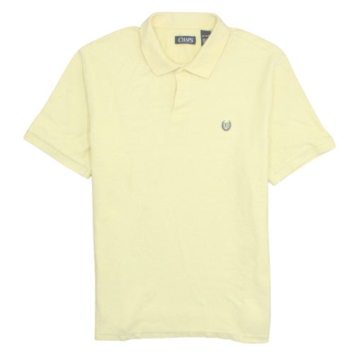 Chaps Men's Yellow Cotton Short Sleeve Polo Shirt Size M