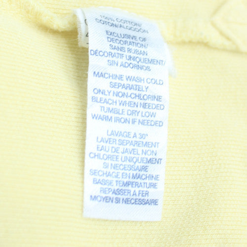 Chaps Men's Yellow Cotton Short Sleeve Polo Shirt Size M