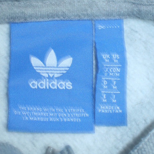Adidas Men's Grey Pullover Hoodie M Regular Fit Sports Fleece
