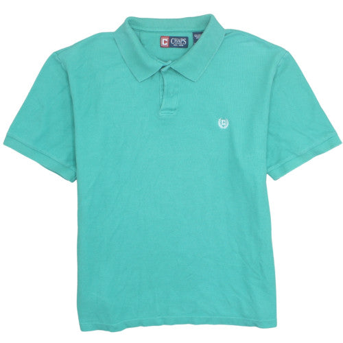 Chaps Mens Green XL Cotton Polo Shirt Short Sleeve Classic Fit