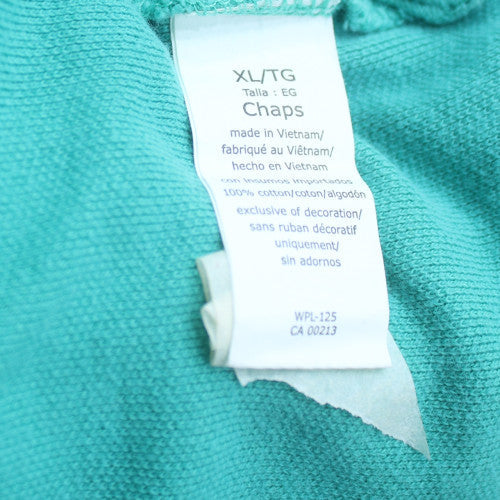 Chaps Mens Green XL Cotton Polo Shirt Short Sleeve Classic Fit