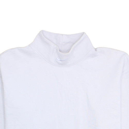 Nike Men's White Roll Neck Cotton Sweatshirt Size L