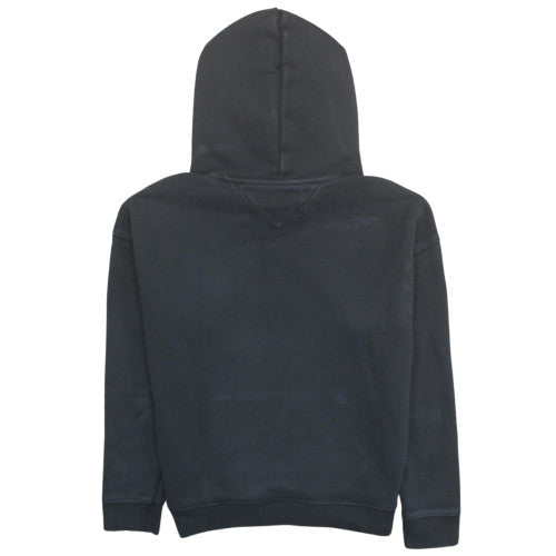 Tommy Jeans Mens Black Hoodie M Pullover Cotton Blend Logo Streetwear