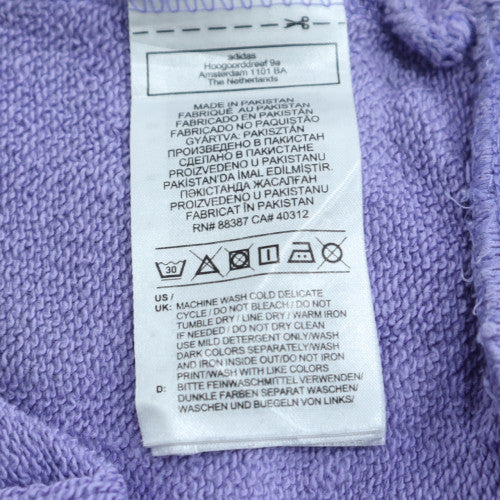 Adidas Women Purple Hooded Pullover Sweatshirt Size 8 UK