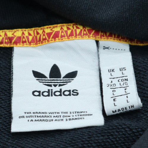 Adidas Mens Black 2XL Pullover Hoodie with Logo Sportswear