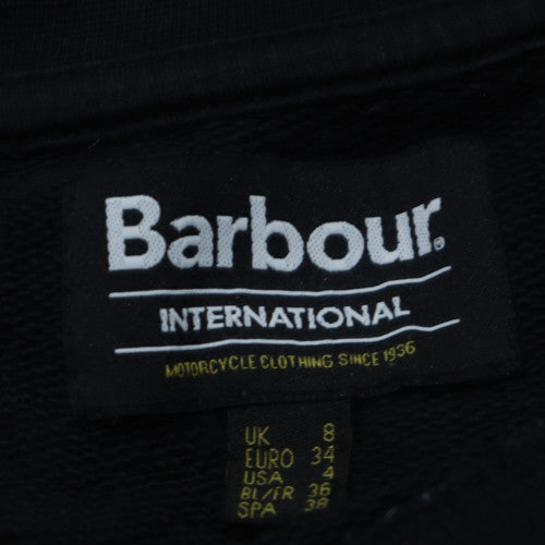 Barbour International Womens Black Size 8 Cotton Logo Sweatshirt