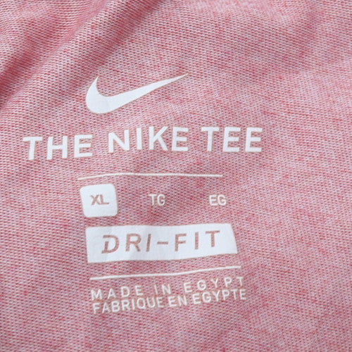 Nike Men's Red Dri-Fit Crew Neck T-Shirt XL Sports Tee