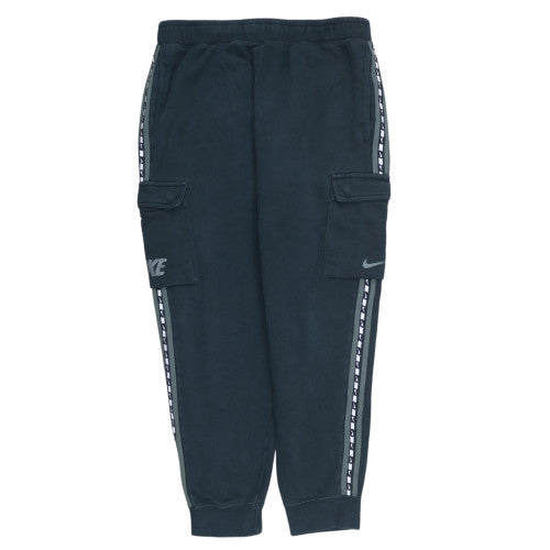 Nike Men's Black Cargo Jogger Trousers L Regular Fit Fleece