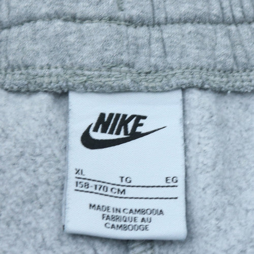 Nike Boys Grey Cargo Joggers XL 158-170cm Fleece Sweatpants