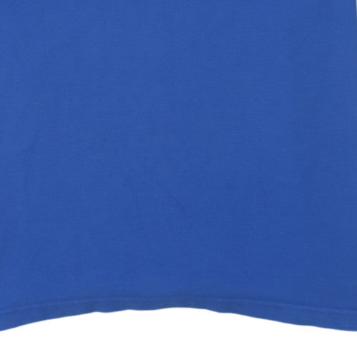 Chaps Men's Blue Cotton Polo Shirt XL Short Sleeve Classic Fit