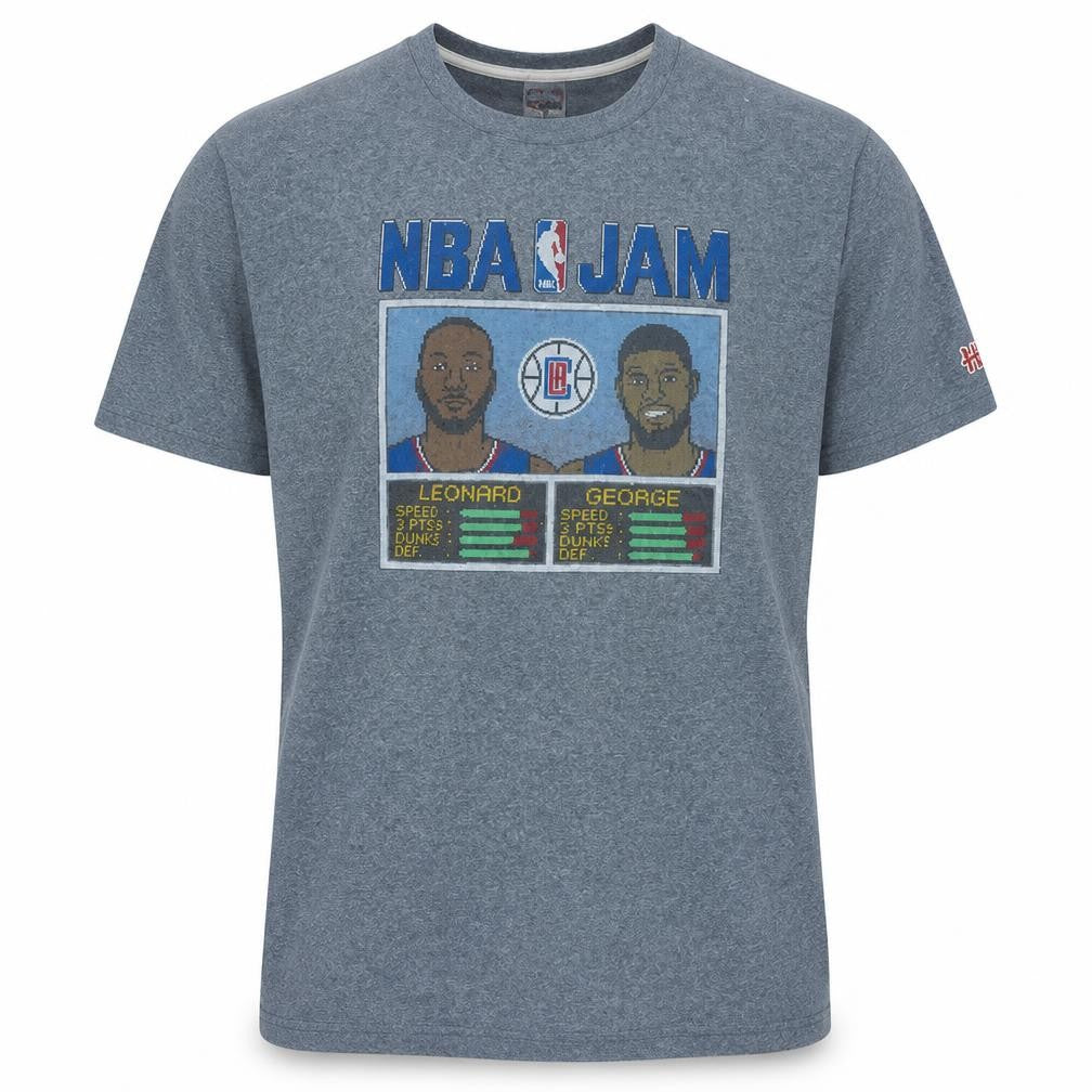 Homage Men's Grey NBA Jam T-Shirt Size XL Graphic Print