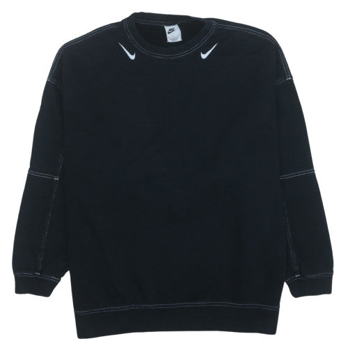 Nike Women's Black Small Pullover Sweatshirt Crew Neck Classic Fit