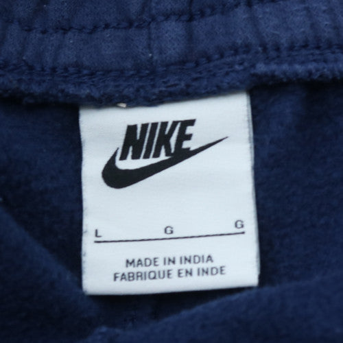 Nike Men's Blue Fleece Sweatpants L Regular Fit Tapered Joggers