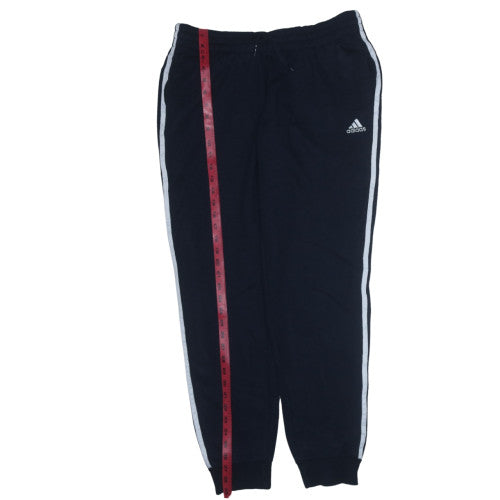 Adidas Womens Black Jogger Trousers L Tapered Cotton Blend