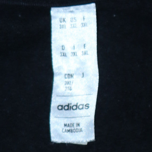 adidas Men's Black 3XL Pullover Hoodie Fleece Sportswear