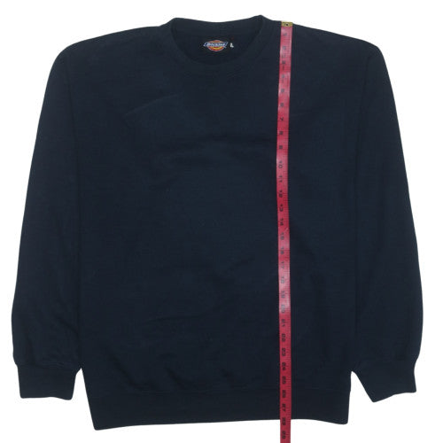 Dickies Mens Black XL Crew Neck Pullover Sweatshirt Classic Fleece