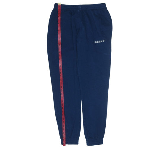 Adidas Men Blue L Sweatpants Fleece Joggers Elastic Waist