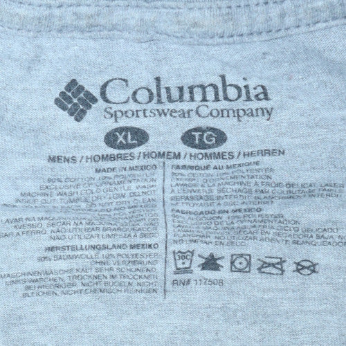 Columbia Men's Grey XL Outdoor Graphic Print Crew Neck T-Shirt