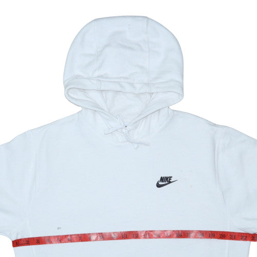 Nike Men’s White Pullover Hoodie S Regular Fit Fleece Sweatshirt