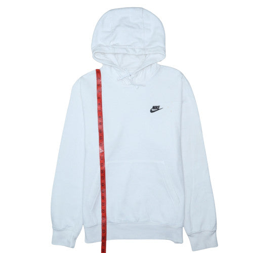 Nike Men’s White Pullover Hoodie S Regular Fit Fleece Sweatshirt