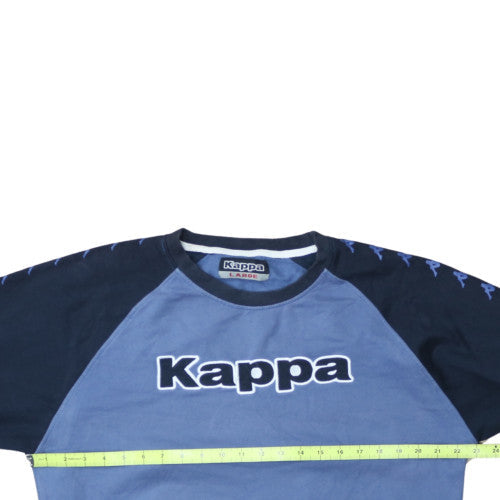 Kappa Men's Blue Crew Neck Logo Sweatshirt Size L