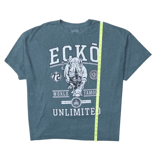 Ecko Unltd Mens Blue Graphic Short Sleeve Crew Neck T-Shirt XXL
