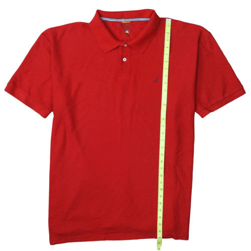 Nautica Men's Red 2XL Cotton Short Sleeve Polo Shirt