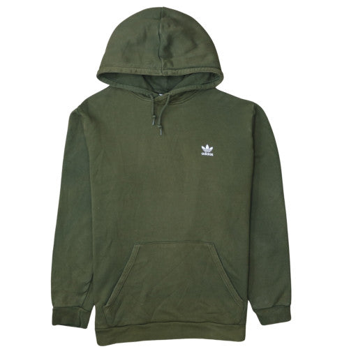 Adidas Men's Green Pullover Hoodie XL Fleece Logo Sweatshirt