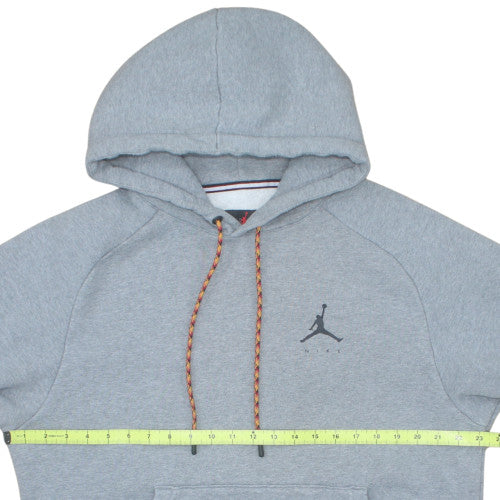 Jordan Men's Grey Pullover Hoodie M Graphic Fleece Sweatshirt