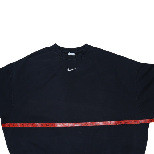 Nike Women Black Medium Pullover Sweatshirt, Crew Neck, 3/4 Sleeve