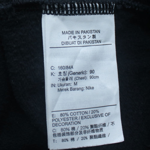 Nike Women Black Medium Pullover Sweatshirt, Crew Neck, 3/4 Sleeve