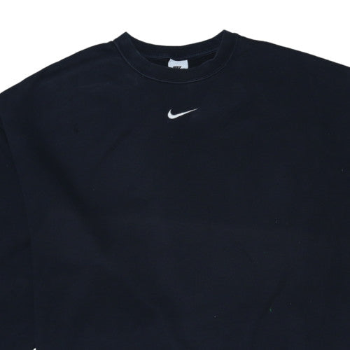 Nike Women Black Medium Pullover Sweatshirt, Crew Neck, 3/4 Sleeve