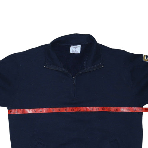 Champion Men's Blue California 1/4 Zip Fleece Sweatshirt M