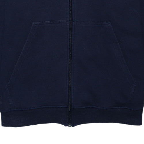 Adidas Mens Blue Full Zip Hoodie XL Sports Fleece Sweatshirt