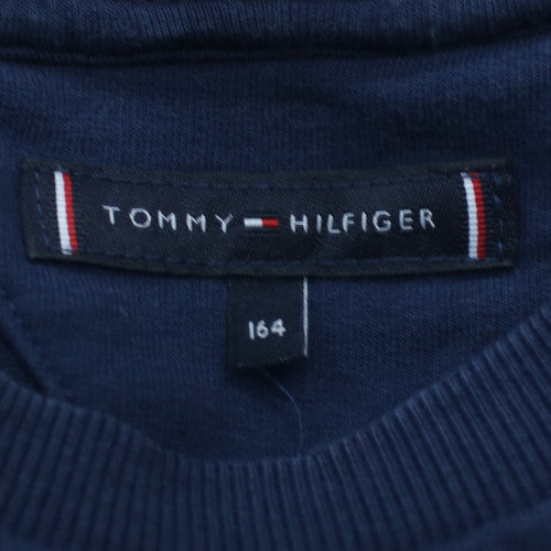 Tommy Hilfiger Boys Blue Crew Neck Logo Pullover Sweatshirt Size 164