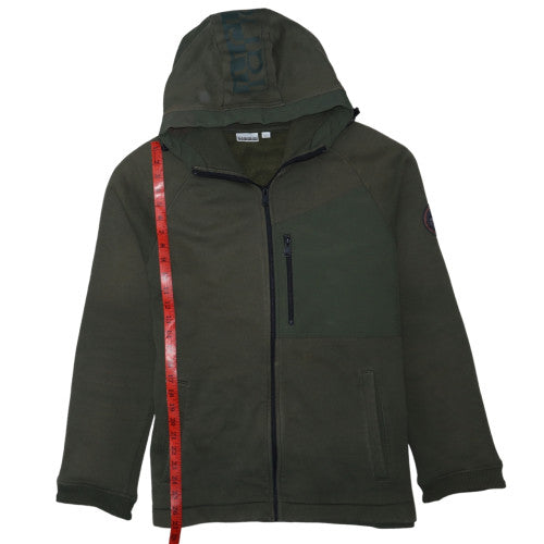 Napapijri Mens Green XL Full Zip Hoodie Jacket