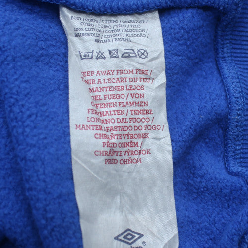 Umbro Mens Blue XL Crew Neck Pullover Sweatshirt Vintage Football Top
