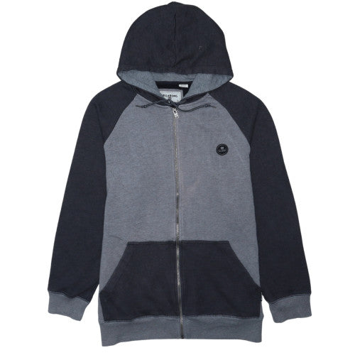 Billabong Men's Grey Full Zip Hoodie XL Cotton Blend Casual