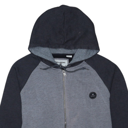 Billabong Men's Grey Full Zip Hoodie XL Cotton Blend Casual