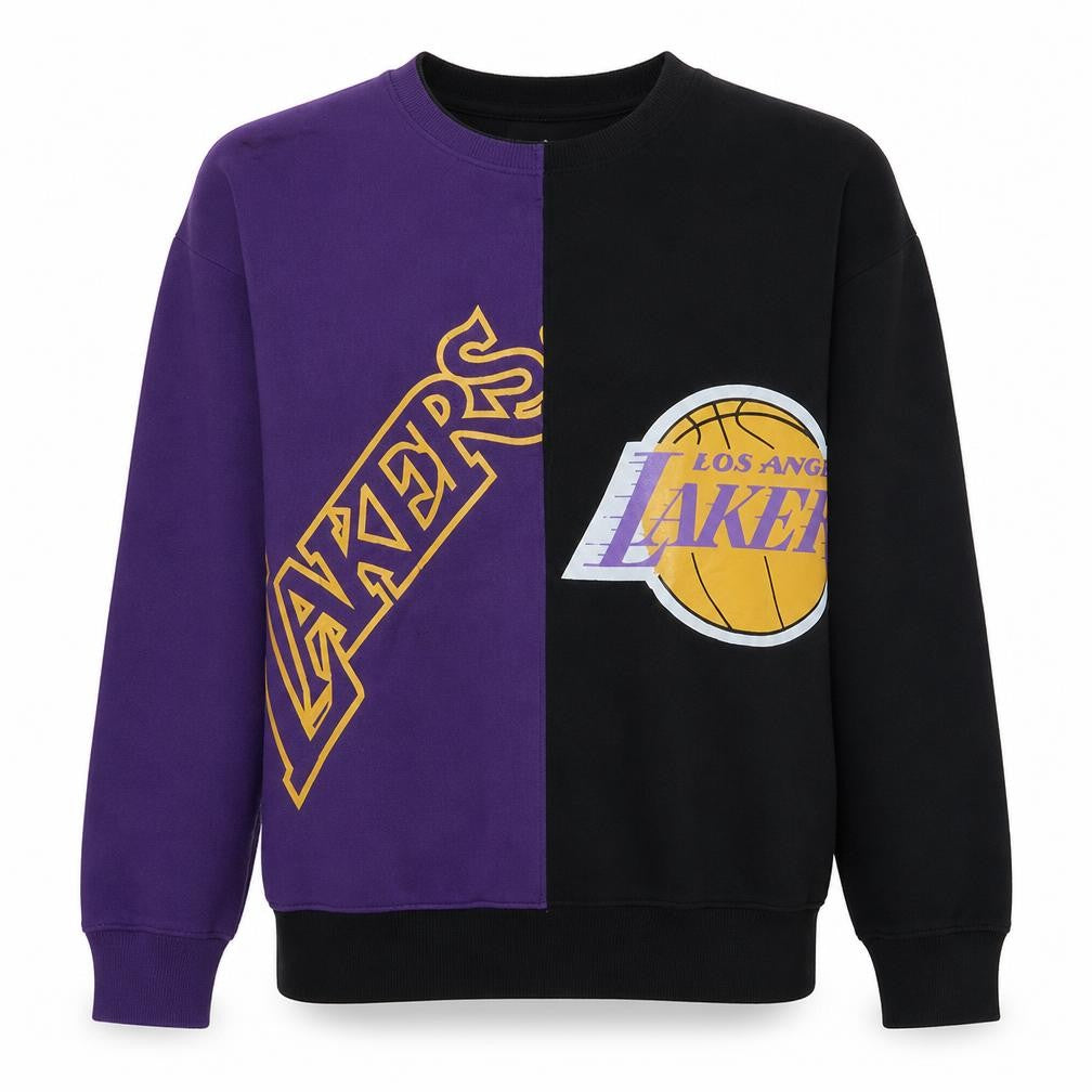 Mitchell & Ness Womens Black Purple Lakers Sweatshirt Small Crew Neck